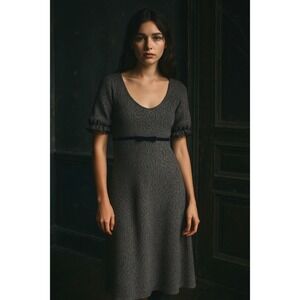 AVOCA Renaissance Ireland Dress Wool Lace‎ Midi 36 UK 10 US 12 Cottagecore Retro